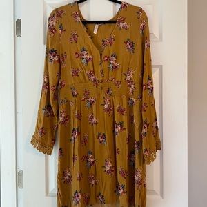 Long sleeve bohemian fall dress